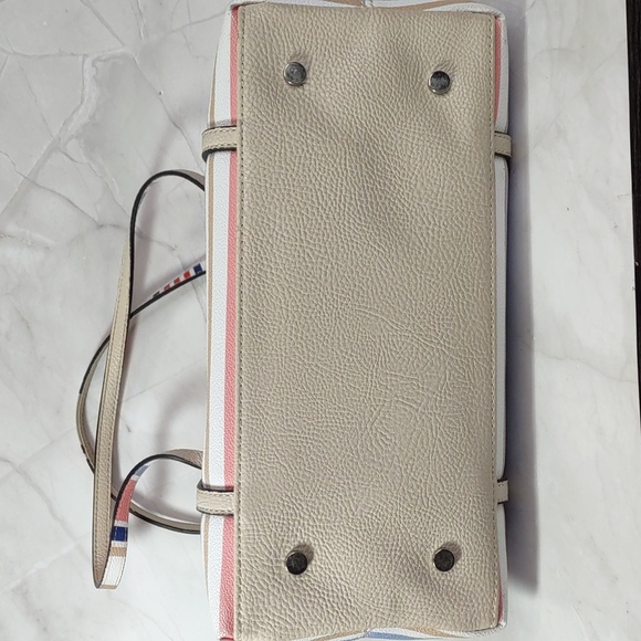 Dana Buchman Stripe Faux Leather Tote Bag - Picture 6 of 12